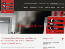 Tablet Screenshot of fwolaw.com